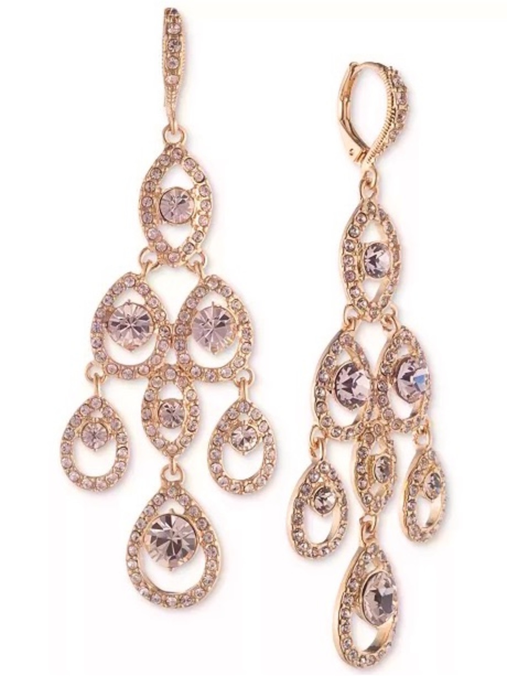 Givenchy Crystal Chandelier Earrings - Rose Gold Tone 💖✨💫